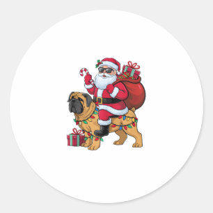 Adesivo Redondo Xmas lança Papais noeis engraçados navegando em in