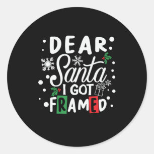 Adesivo Redondo Xmas me deram Papais noeis caros.