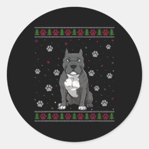 Adesivo Redondo Xmas Pet Animal Dog Love