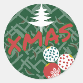 Adesivo Redondo Xmas sticker