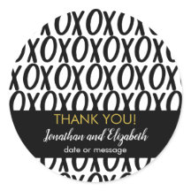 XOXO Abraços Beijos Obrigado Preto Branco