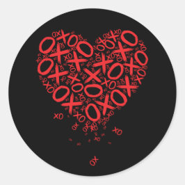 Adesivo Redondo XOXO Heart