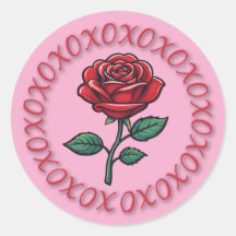 XOXO Love Rose Stickers