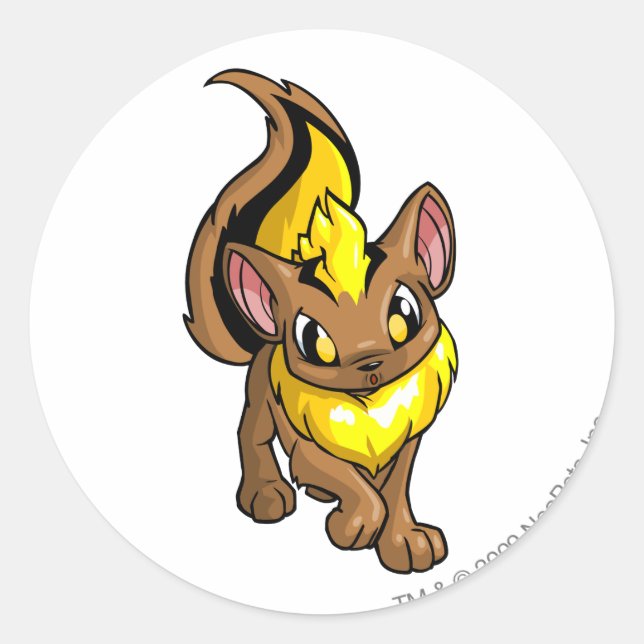 Adesivo Redondo Xweetok Amarelo (Frente)