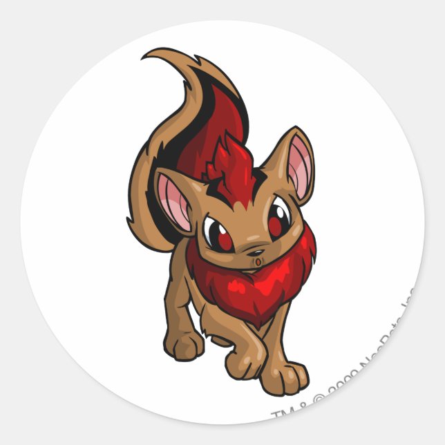 Adesivo Redondo Xweetok Vermelho (Frente)