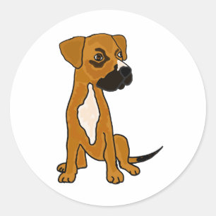 Adesivo Redondo XX- desenhos animados do filhote de cachorro do