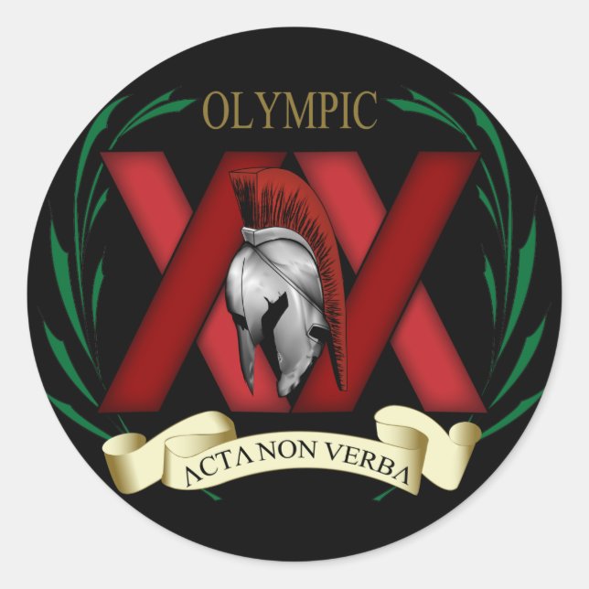 Adesivo Redondo XX Imagem a Preto (Frente)