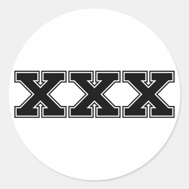 Adesivo Redondo XXX Sticker (Frente)