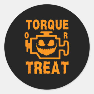 Adesivo Redondo Y Sinal De Motor Pumpkin Face Torque Ou Tratar Hal