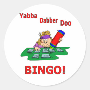 Adesivo Redondo Yabba Dabber Doo - BINGO