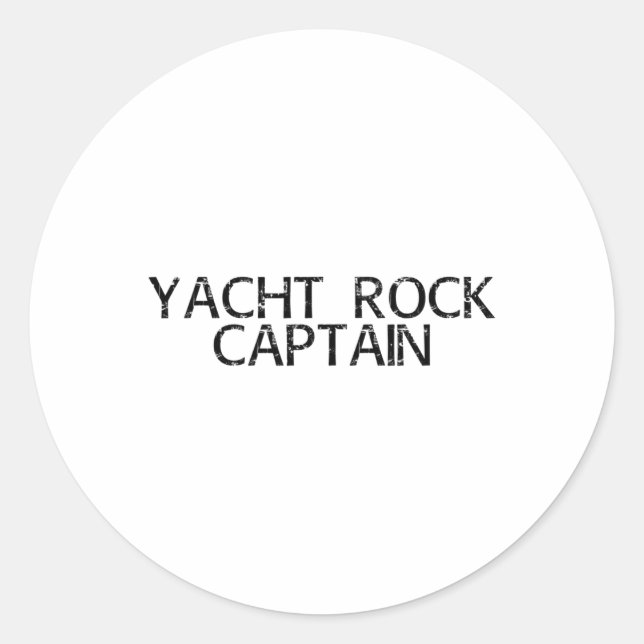 Adesivo Redondo Yacht Rock Capitão Funny Boat Sailor Party Id (Frente)