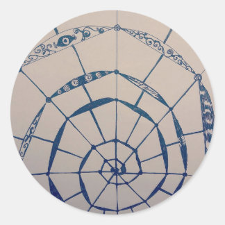 Adesivo Redondo yaei spiderwebs art 
