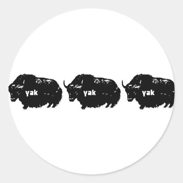 Adesivo Redondo Yak Yak Yak (Frente)