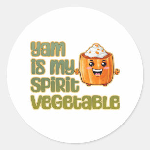 Adesivo Redondo Yam É Meu Espírito Vegetal Clássico