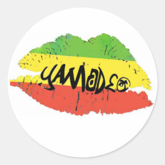 Adesivo Redondo Yamadeo Kiss White STICKER