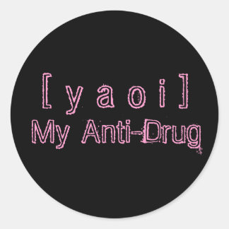 Adesivo Redondo Yaoi Anti-Drug Sticker