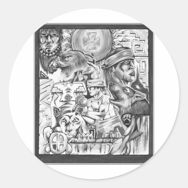 Adesivo Redondo Yaqui Vision (Frente)