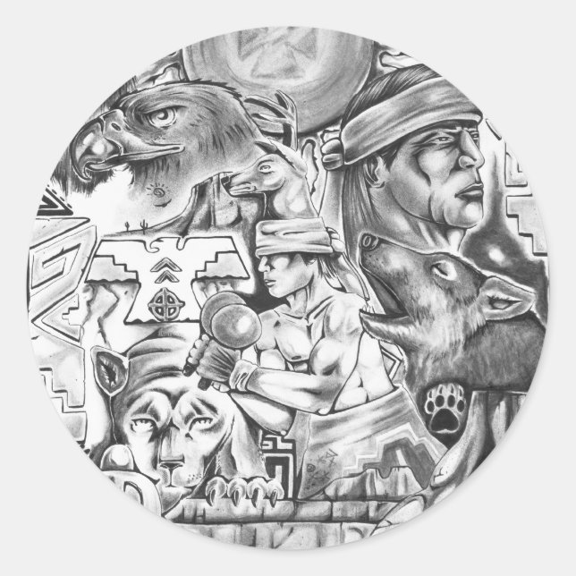 Adesivo Redondo Yaqui Vision (Frente)