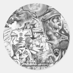 Adesivo Redondo Yaqui Vision