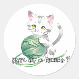 Adesivo Redondo Yarn ah play sticker