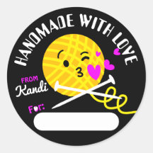 Yarn kissy face knitting agulhas feitas à mão por