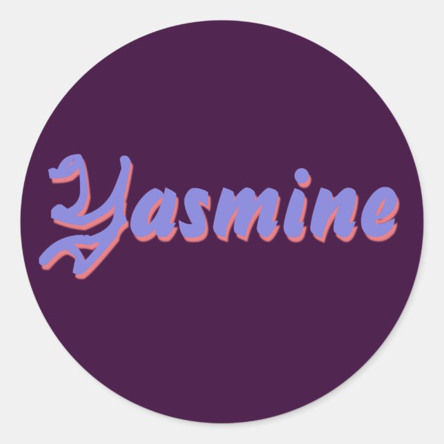 Adesivo Redondo Yasmine Sticker (Frente)