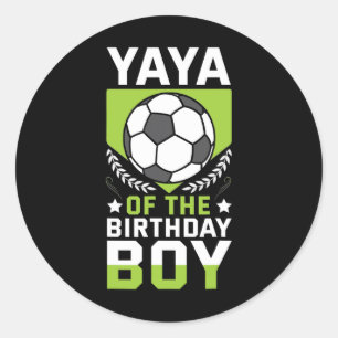 Adesivo Redondo Yaya Do Time Do Menino De Aniversário Jogador De F