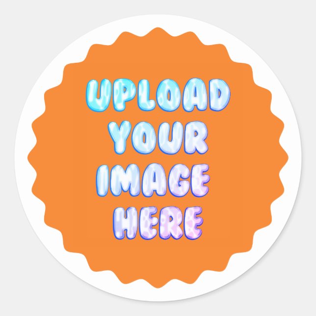 Adesivo Redondo Yellow Classic Round Sticker with a Business Logo (Frente)