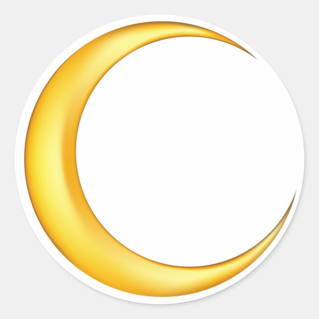 Adesivo Redondo Yellow Crescent Moon (Frente)