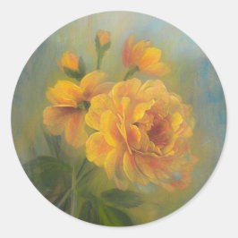 Adesivo Redondo Yellow Rose sticker