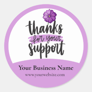 Adesivo Redondo Yellow Thank you packaging sticker