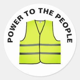 Adesivo Redondo Yellow vest protest sticker