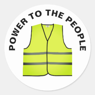 Adesivo Redondo Yellow vest protest sticker