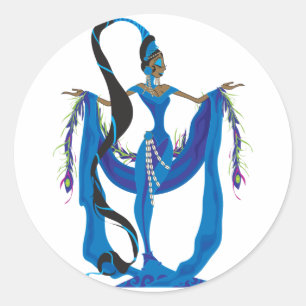 Adesivo Redondo Yemaya Stickers