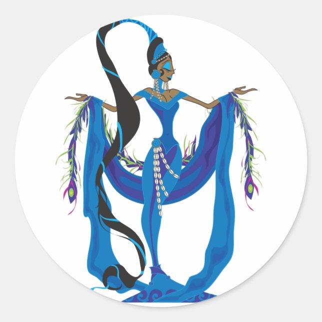 Adesivo Redondo Yemaya Stickers (Frente)