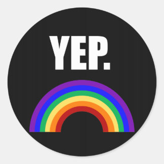 Adesivo Redondo Yep Funny Orgulho gay Stickers