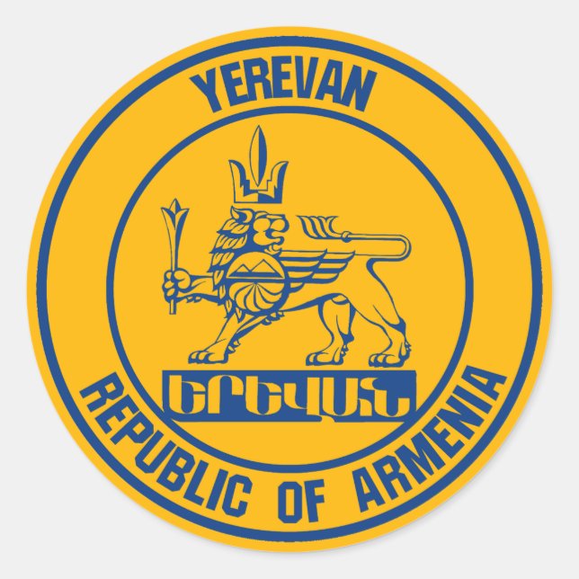 Adesivo Redondo Yerevan Round Emblem (Frente)