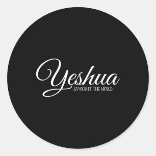 Adesivo Redondo Yeshua Salvador Do Mundo Cristão Messiânico Chr