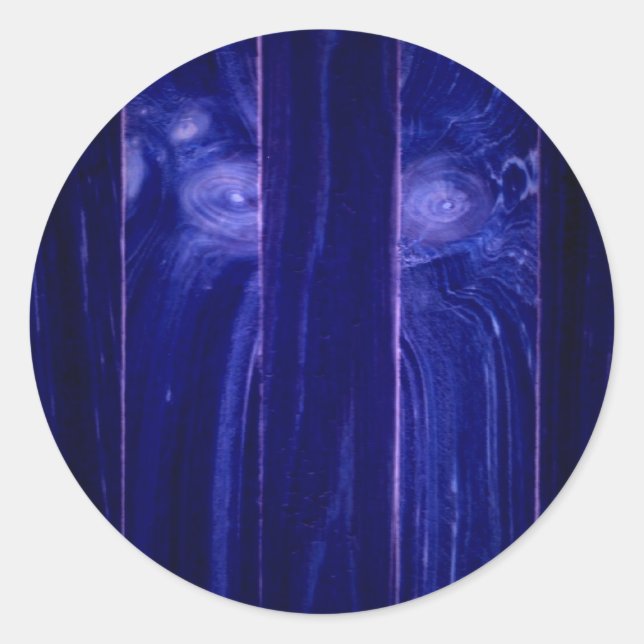 Adesivo Redondo Yeti Face em Wooden Crate (Frente)