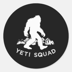 Adesivo Redondo Yeti Squad Mountain Snow