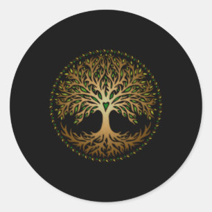 Adesivo Redondo Yggdrasil, Celta, Árvore, Vida, Norse, Mitologia,