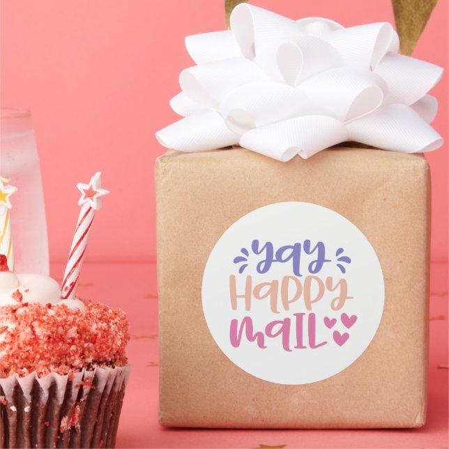Adesivo Redondo YHappy Mail - Vinheta para pequenas empresas (Festa)