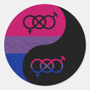 Adesivo Redondo Yin bissexual e Yang