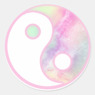 Adesivo Redondo Yin Pastel doce Yang