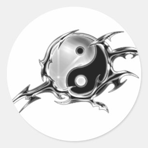 Adesivo Redondo Yin tribal Yang