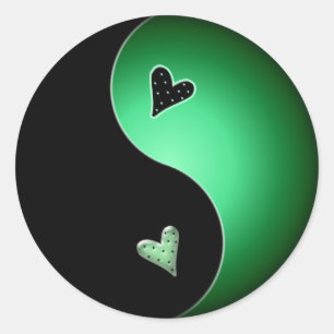 Adesivo Redondo yin verde yang