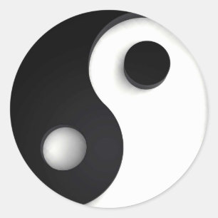 Adesivo Redondo Yin-Yang