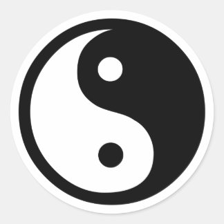 Adesivo Redondo Yin Yang