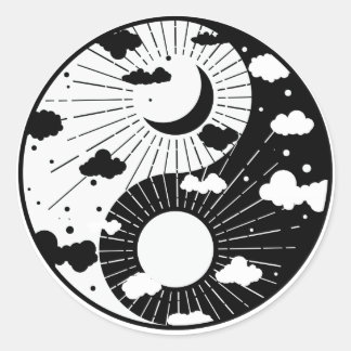 Adesivo Redondo Yin Yang