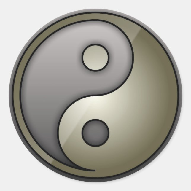 Adesivo Redondo Yin Yang (Frente)